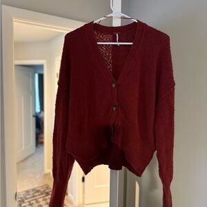 Madewell Burgundy Cardigan Sweater
